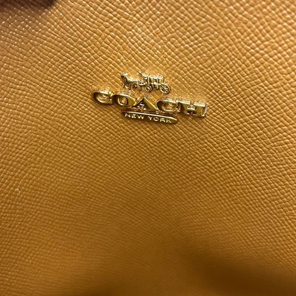 Coach Mollie tote bag 25 chalk light saddle pebbled leather c4084 - Picture 9 of 15